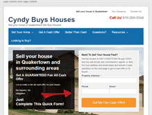 Tablet Screenshot of cyndybuyshouses.com